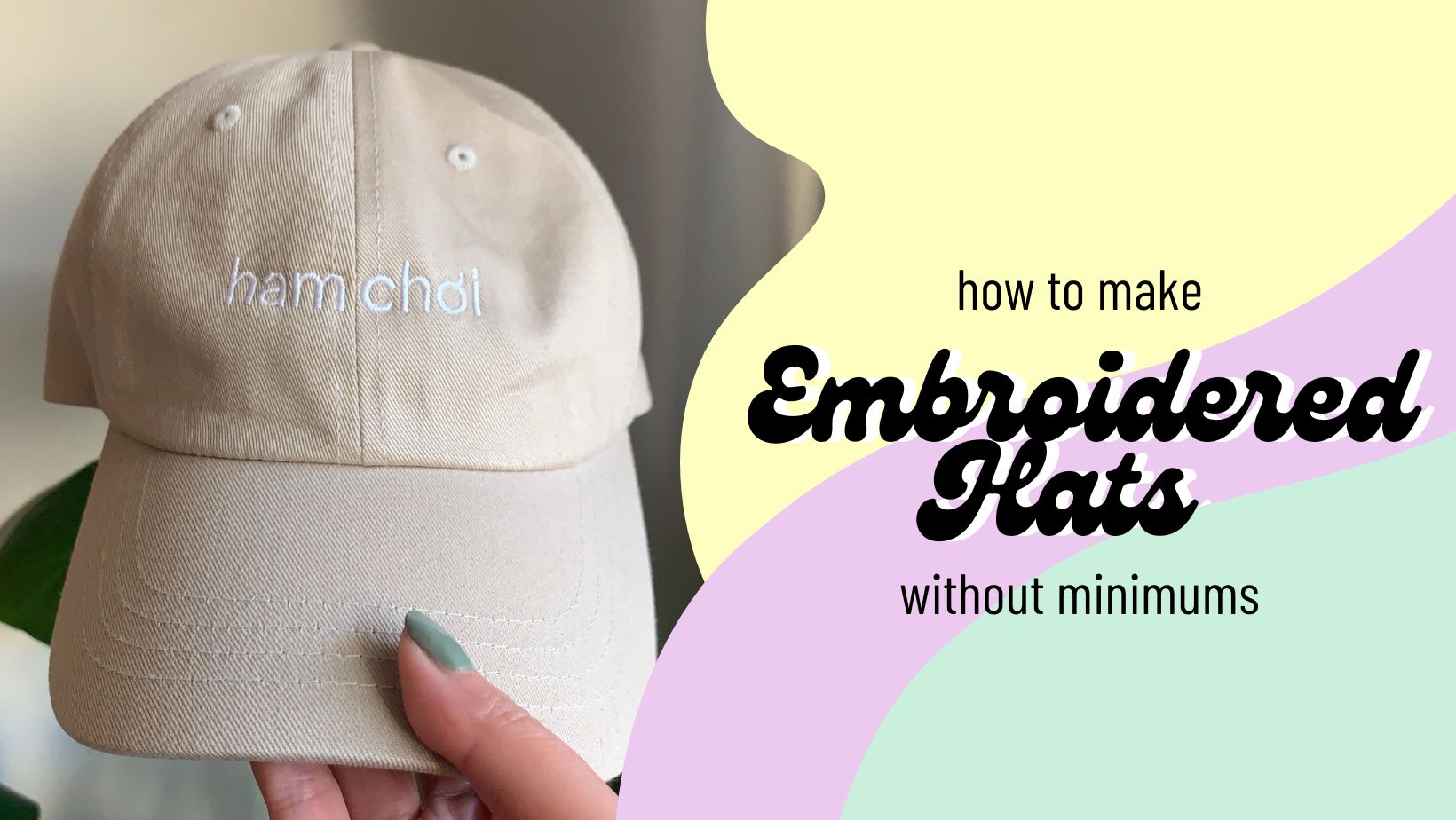 How to cheap make embroidered hats