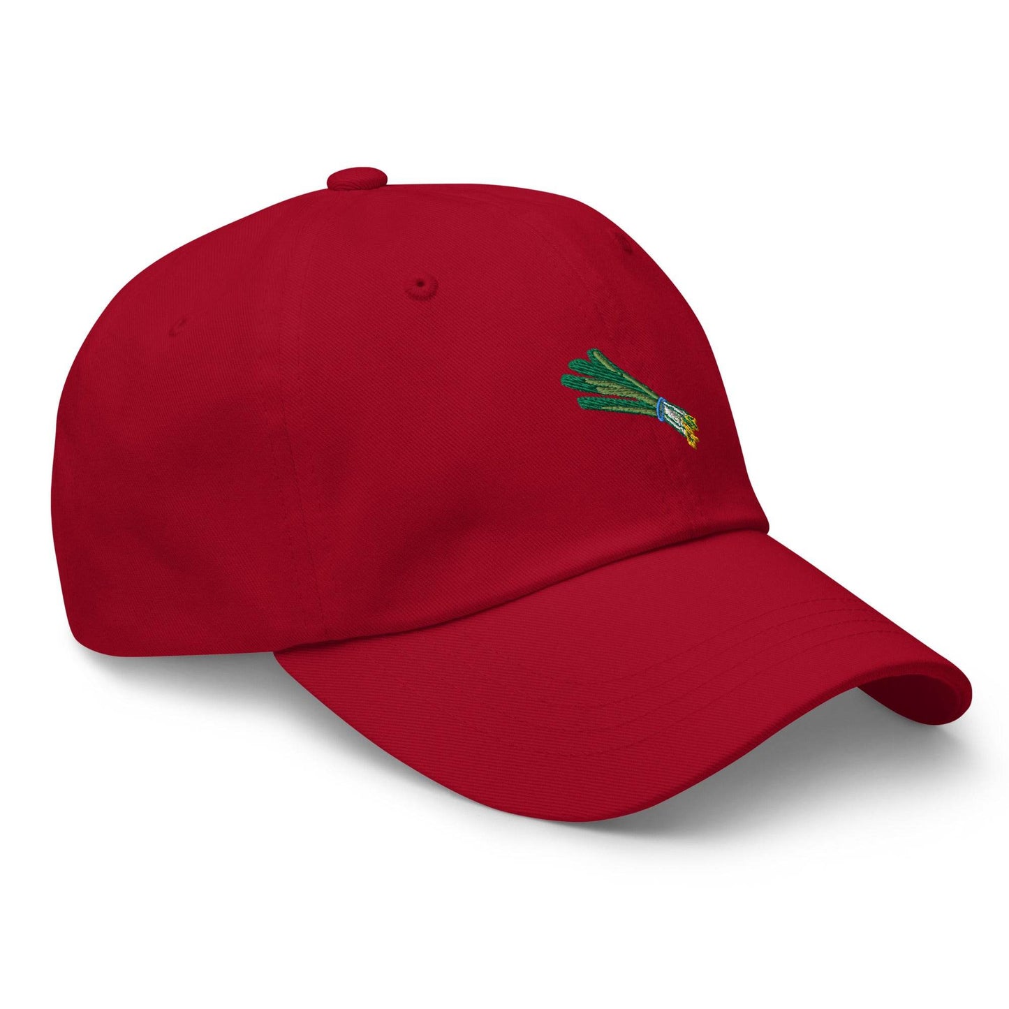 Green Onion Embroidered Dad Hat - Kimposed