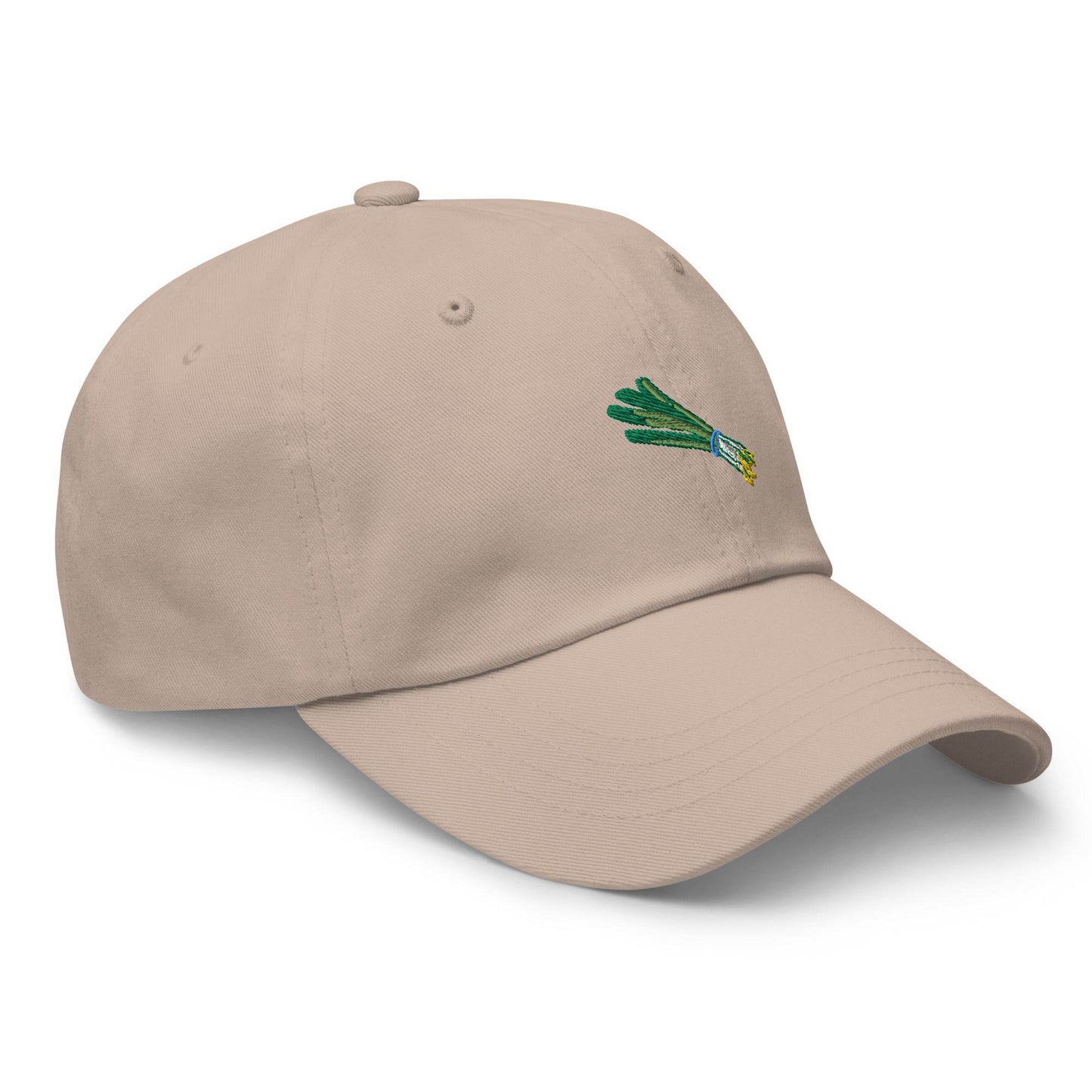 Green Onion Embroidered Dad Hat - Kimposed