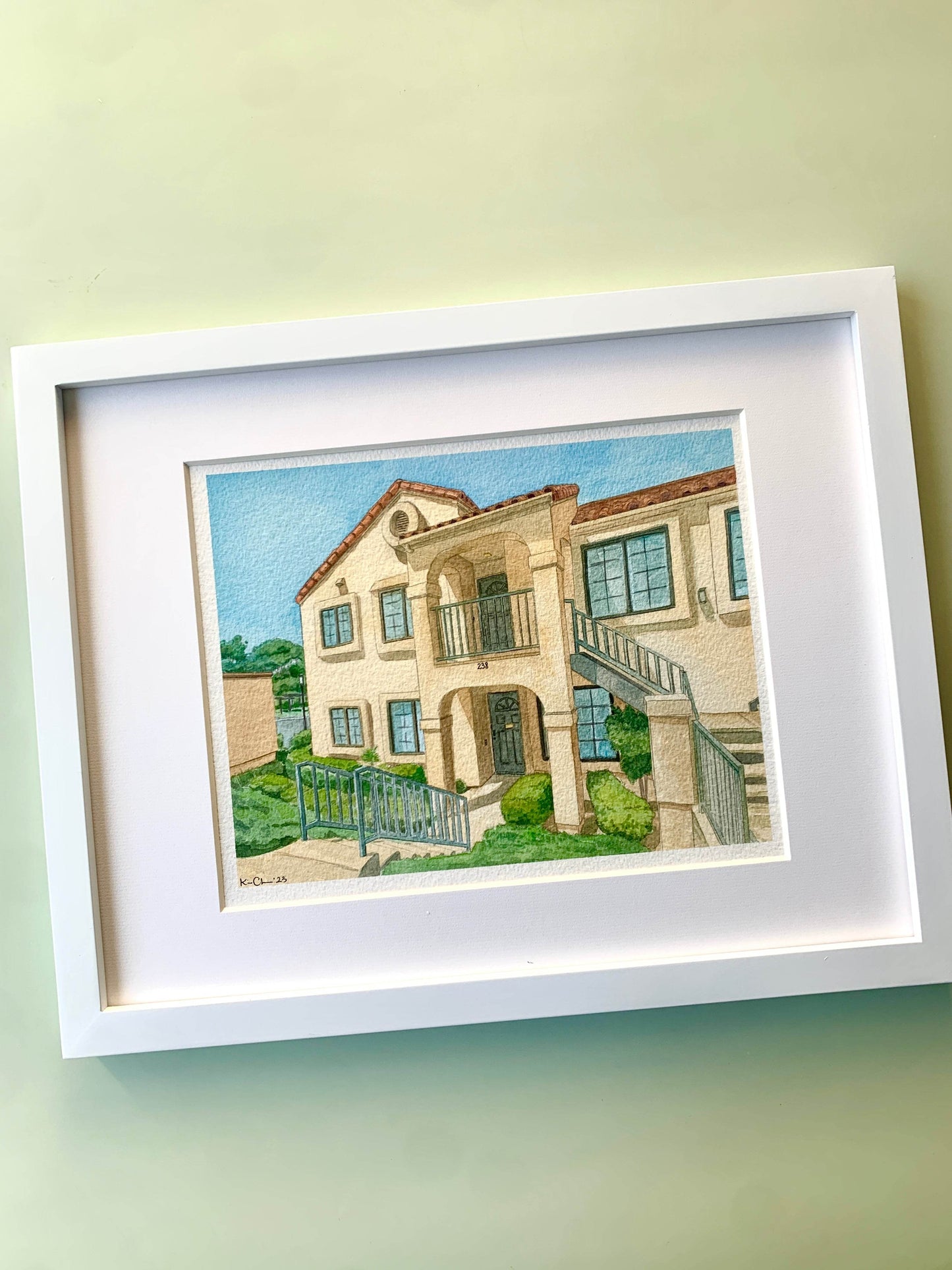 Custom Hand-Painted Watercolor House Portrait - Kimposed