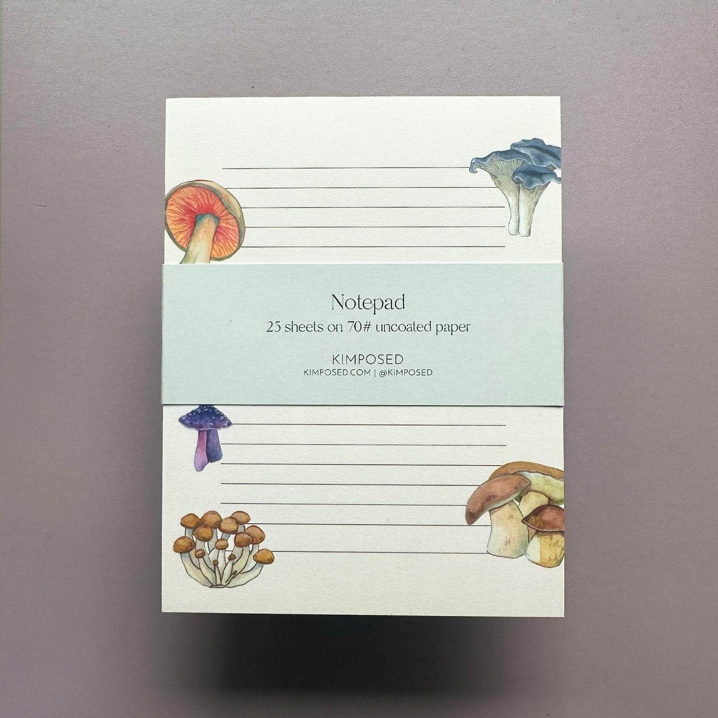Mushroom Magic Lined Notepad - Kimposed