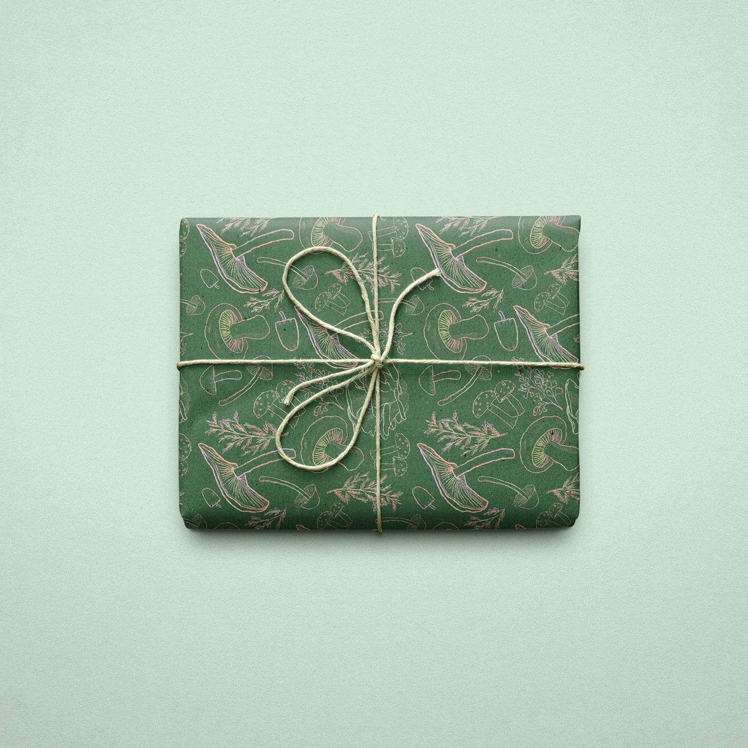 Forest Mushrooms Wrapping Paper Sheets - Kimposed