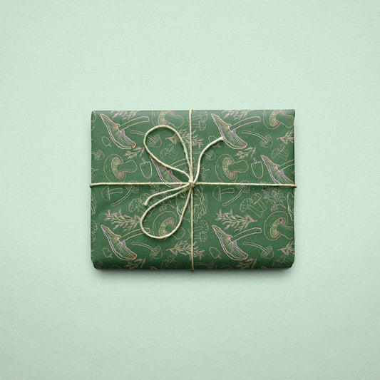 Forest Mushrooms Wrapping Paper Sheets - Kimposed