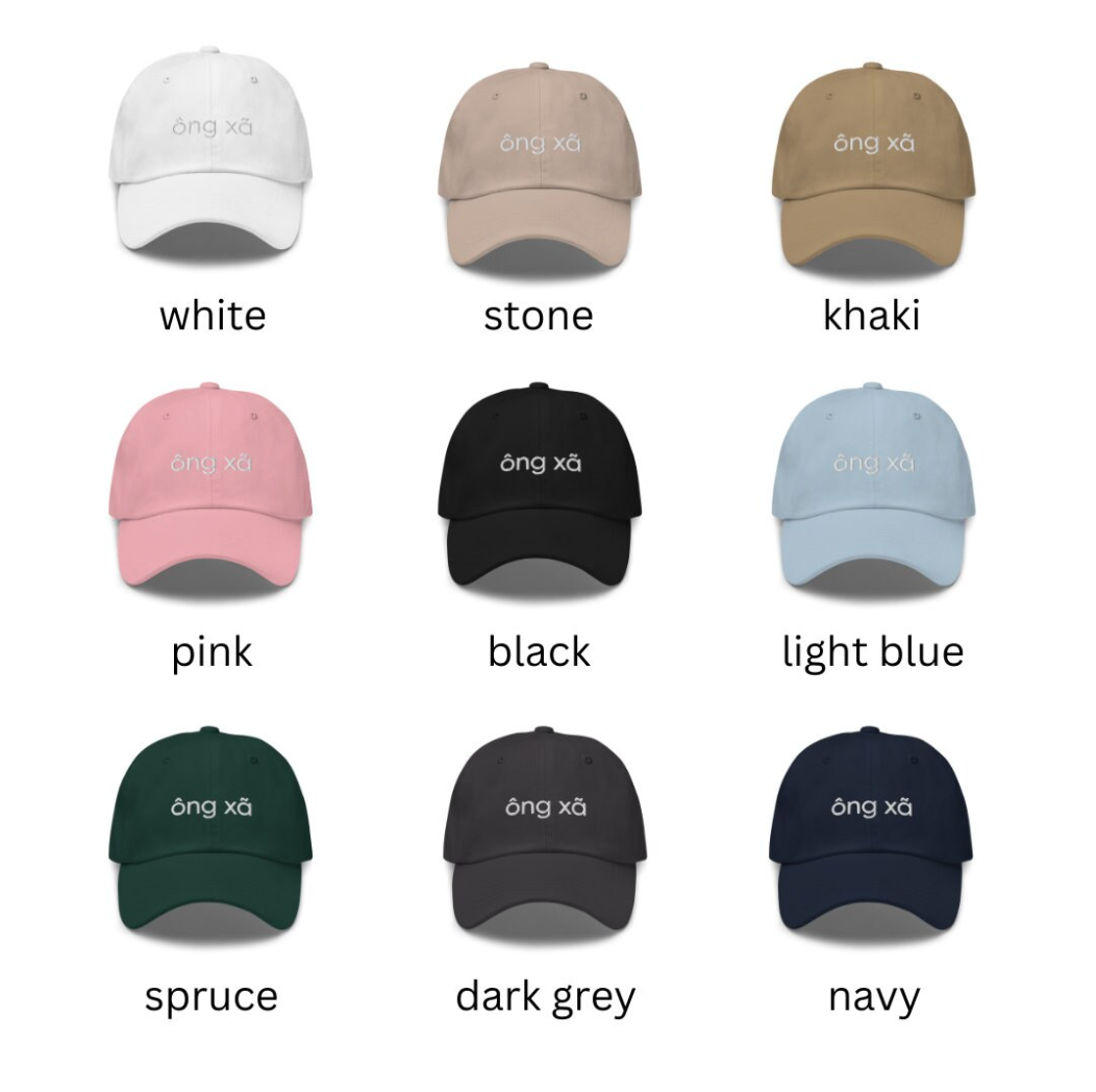 Vietnamese Ông Xã Embroidered Dat Hat/Baseball Hat