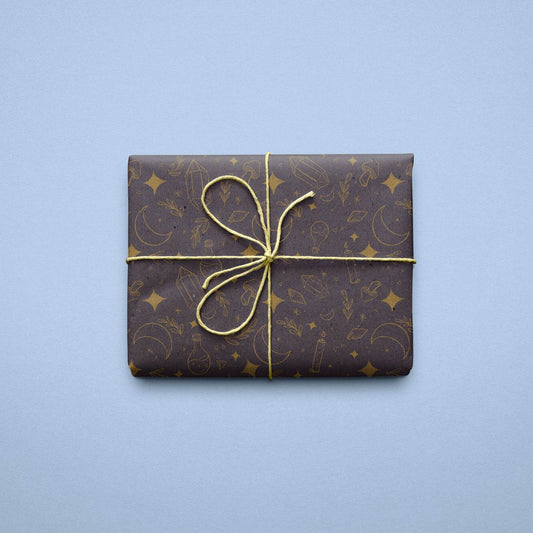 Slate Witchy Things Wrapping Paper Sheets - Kimposed