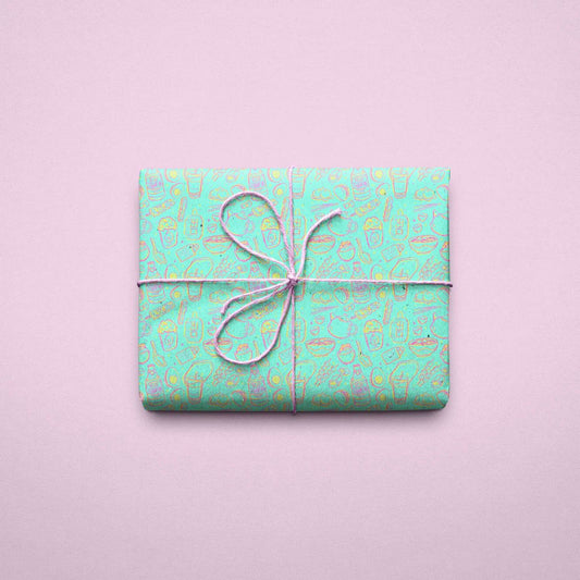 Taiwan Bites Wrapping Paper Sheets - Kimposed