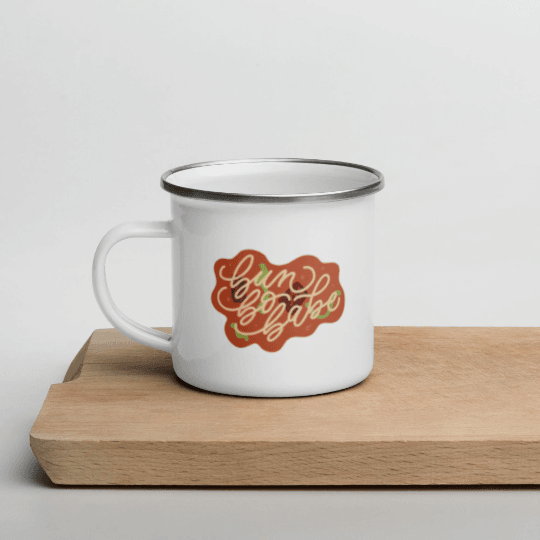 Bun Bo Babe Enamel Mug - Kimposed