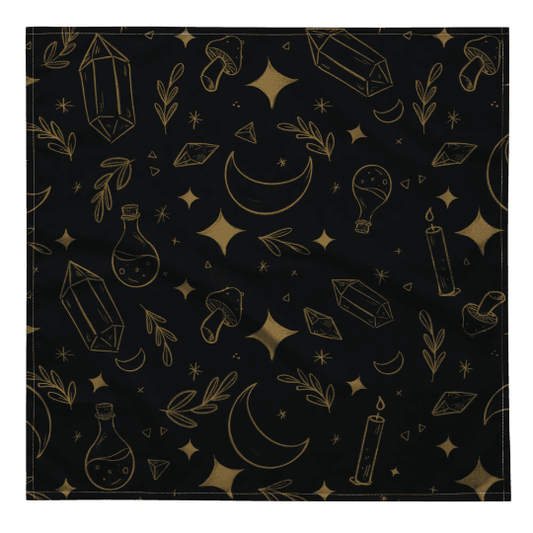 Black Witchy Things Bandana - Kimposed