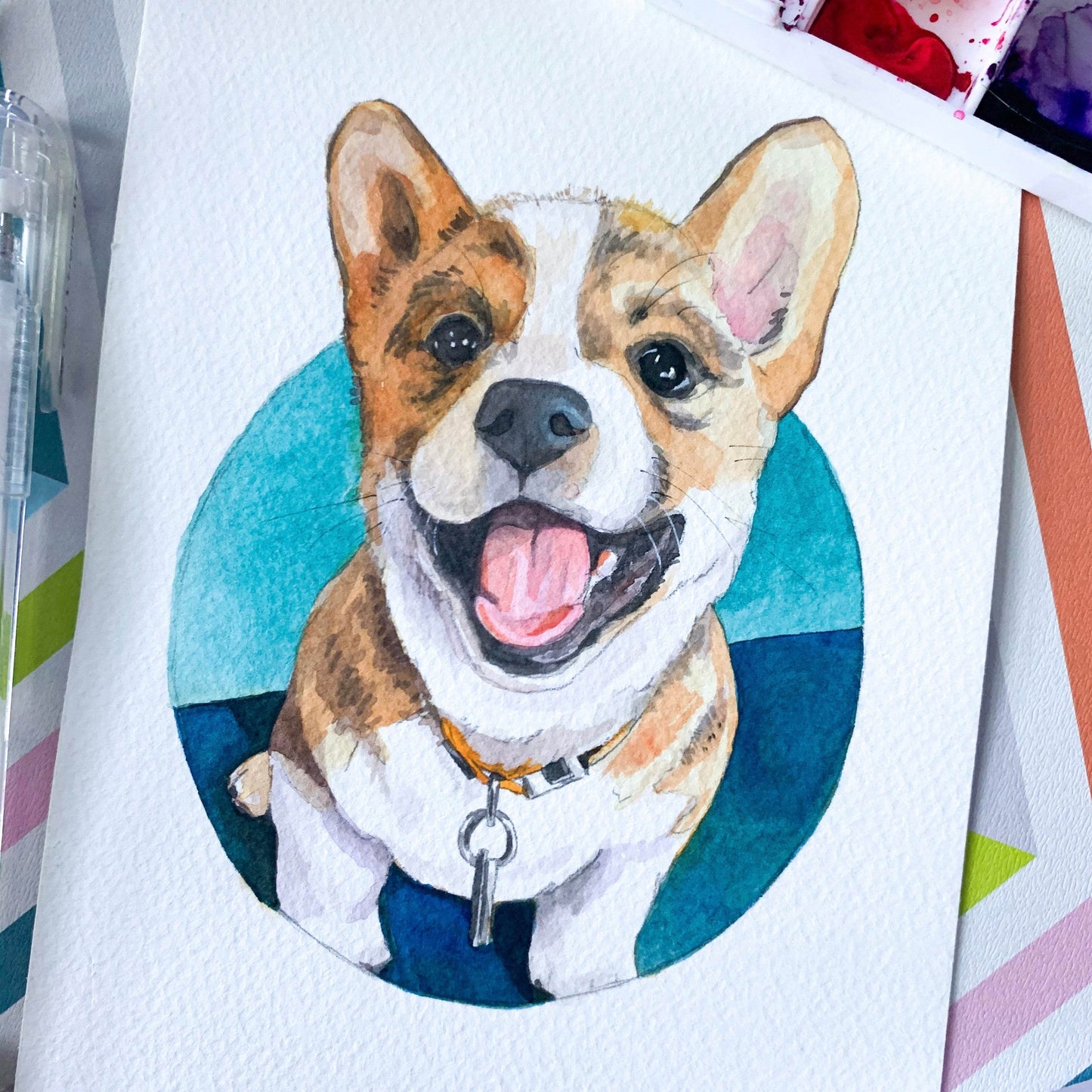 Custom Watercolor Pet Portrait - Kimposed