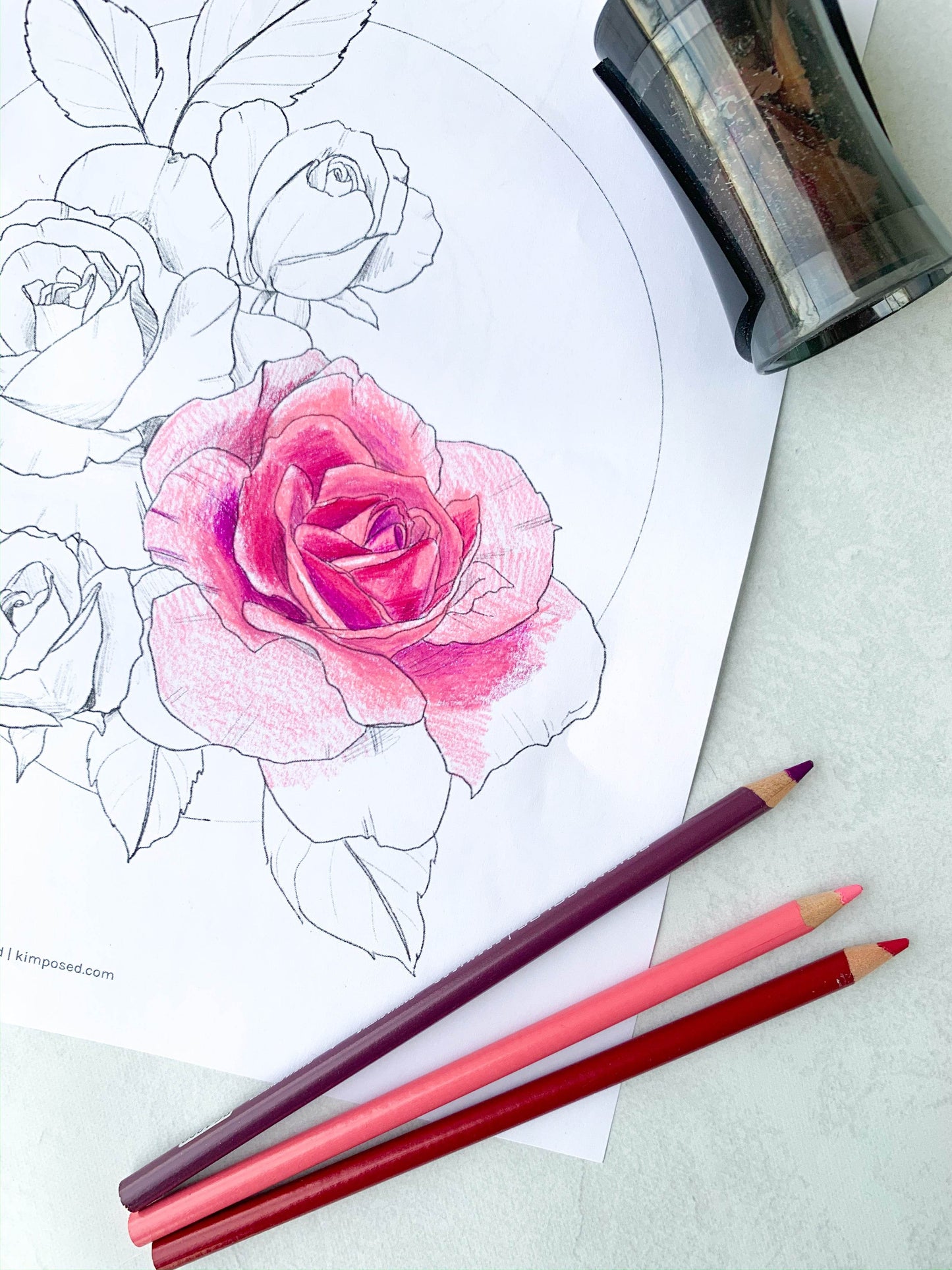 Floral Coloring Pages - Kimposed