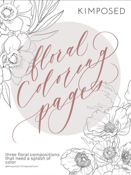 Floral Coloring Pages - Kimposed