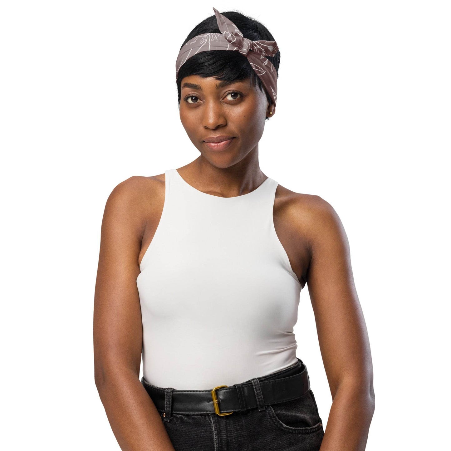 Dusty Lavender Anemone Flower Bandana