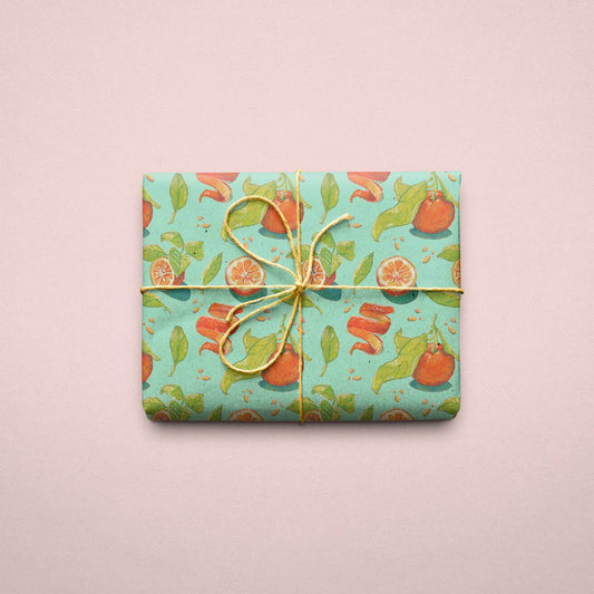 Orange Cuties Wrapping Paper Sheets - Kimposed
