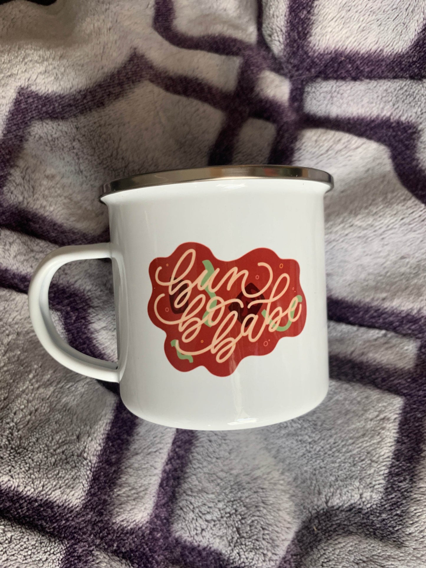 Bun Bo Babe Enamel Mug - Kimposed
