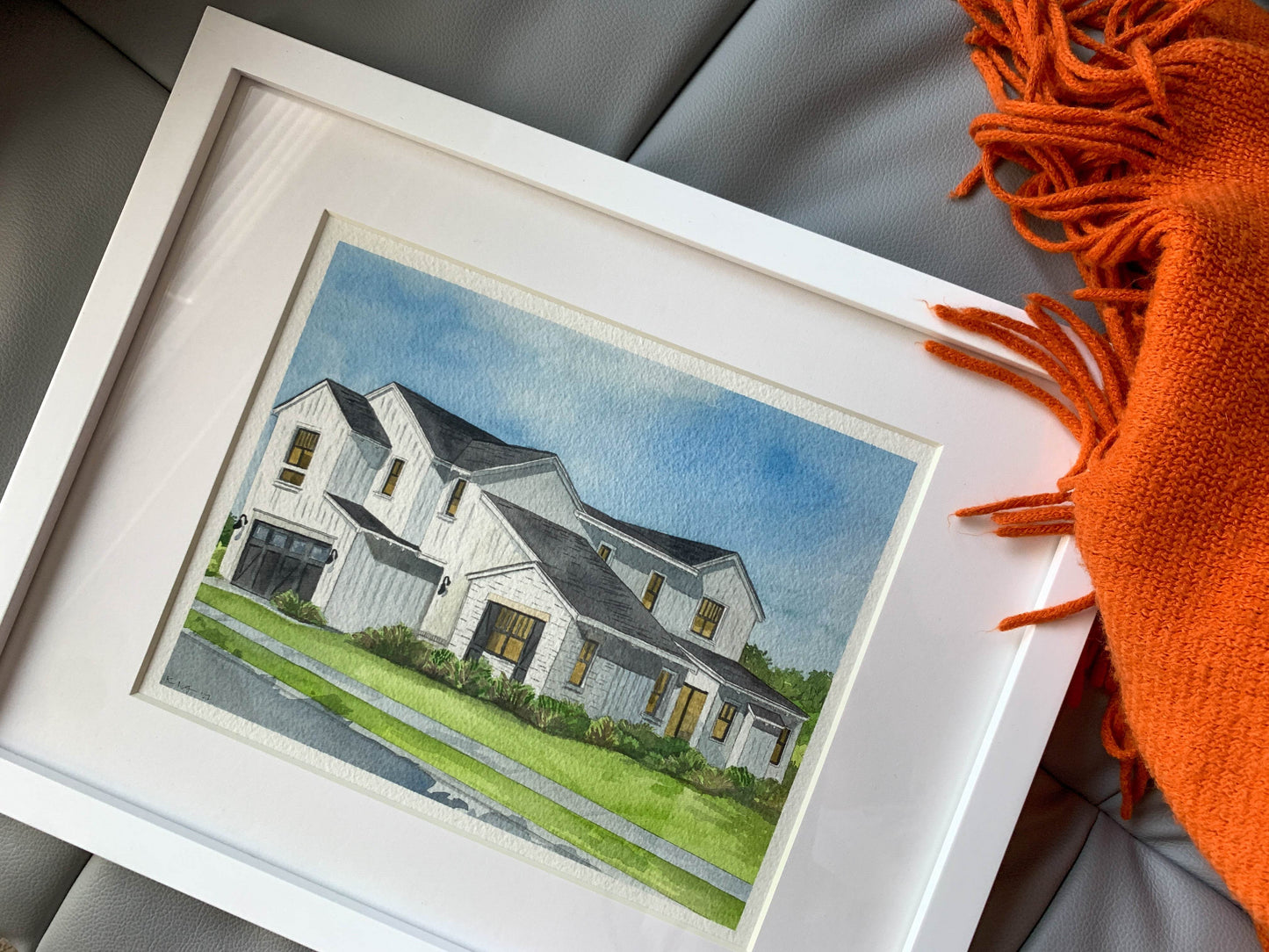 Custom Hand-Painted Watercolor House Portrait - Kimposed