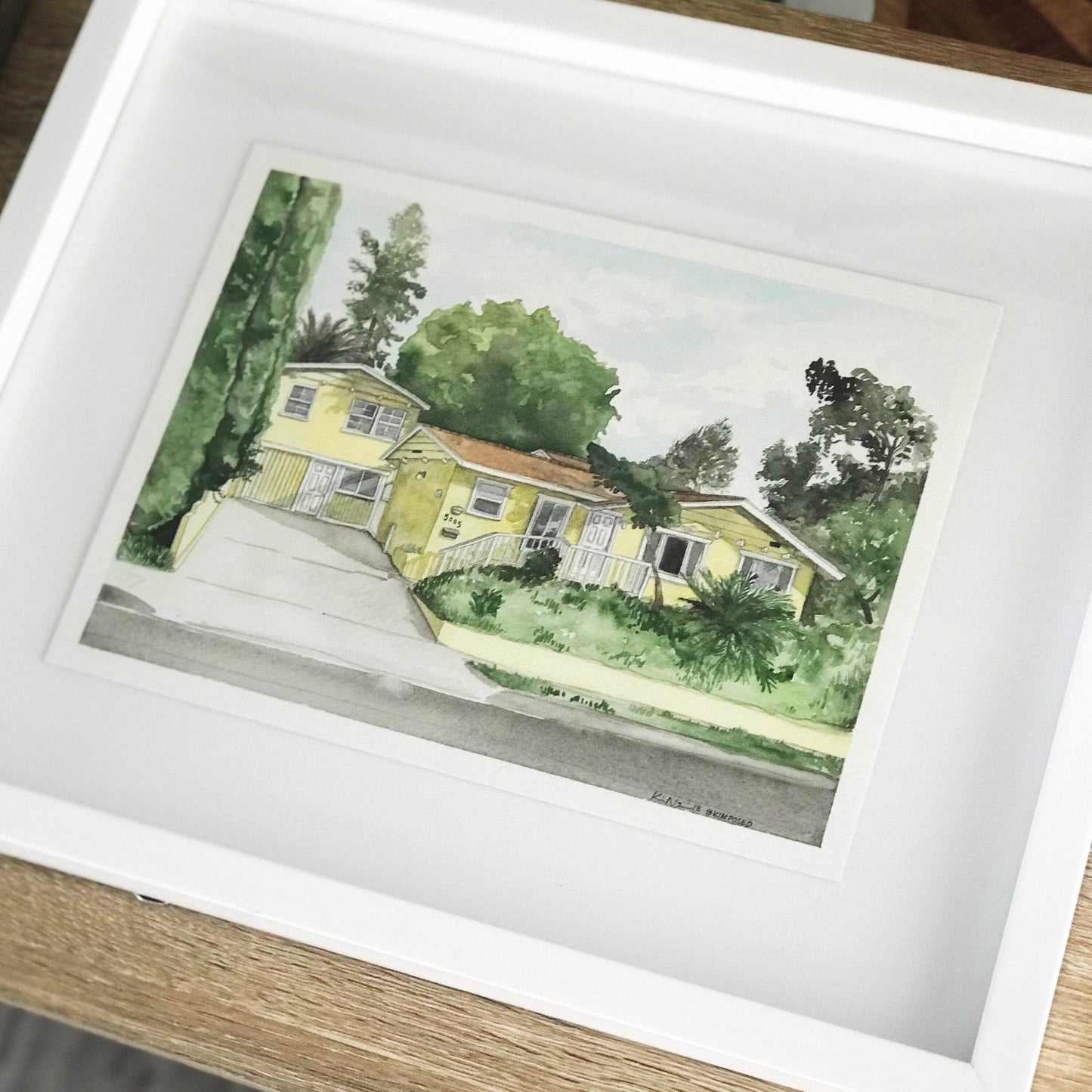Custom Hand-Painted Watercolor House Portrait - Kimposed