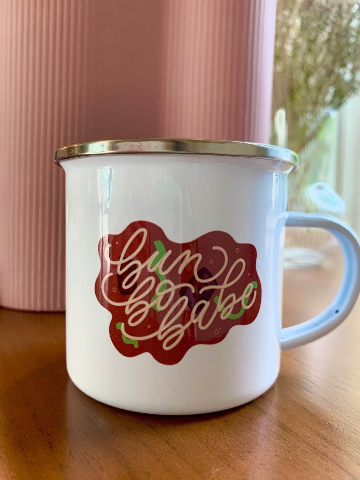Bun Bo Babe Enamel Mug - Kimposed