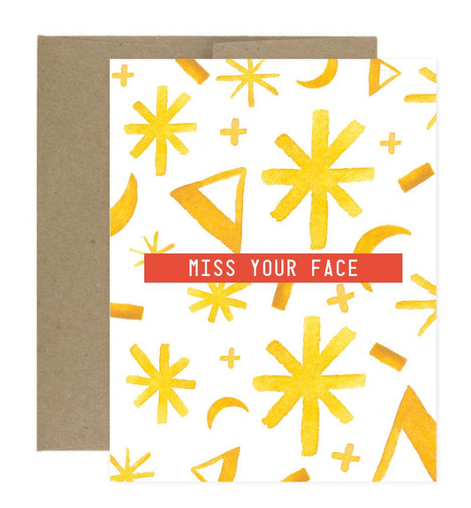 Miss Your Face Greeting Card - Kimposed