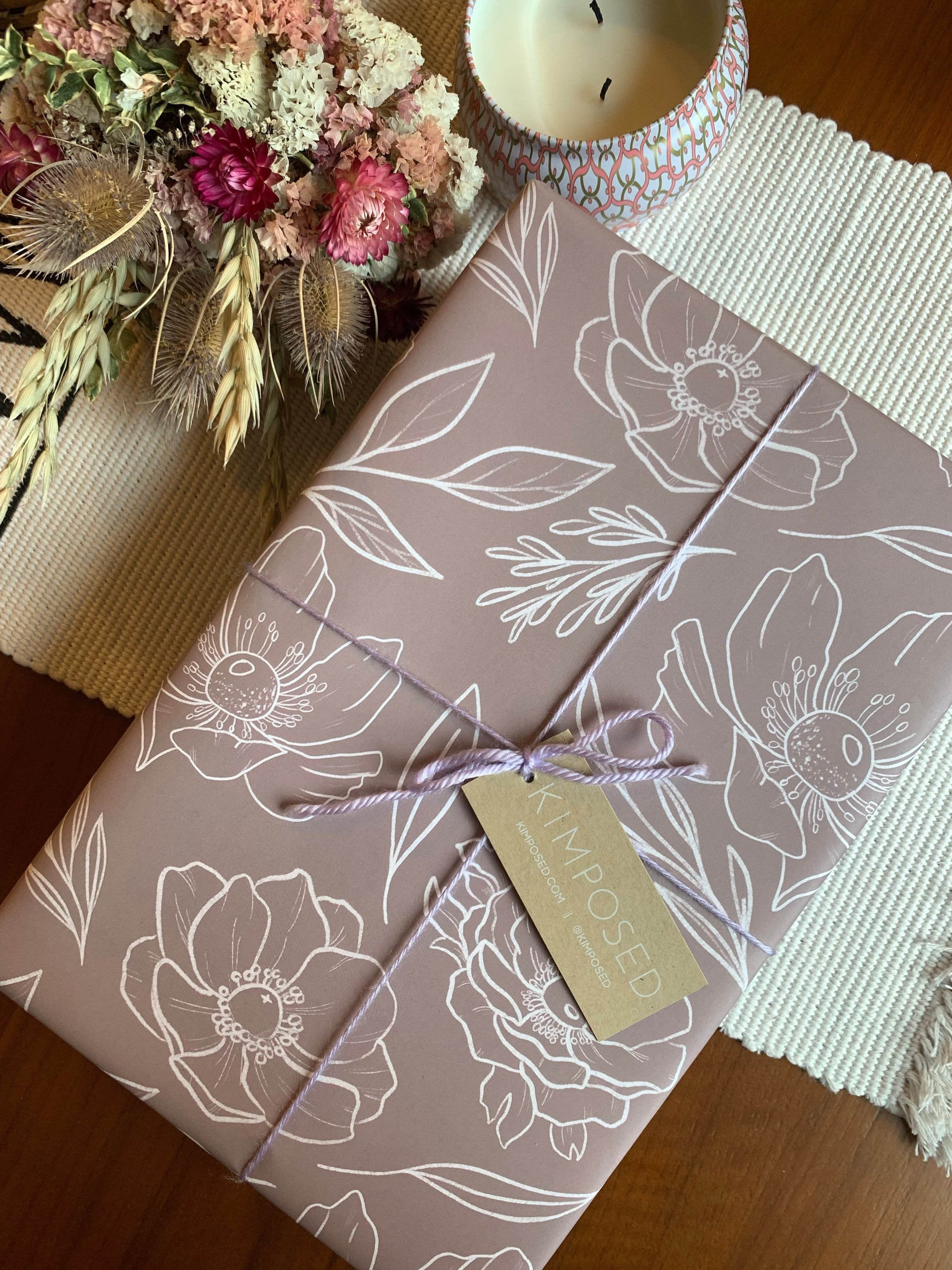Anemone Wrapping Paper Sheets - Kimposed