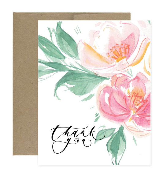 Thank You Floral Greeting Card - Kimposed