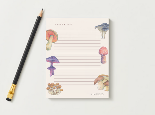 Mushroom Magic Lined Notepad
