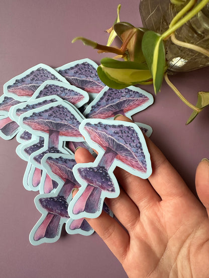 Purple Magic Mushroom Sticker