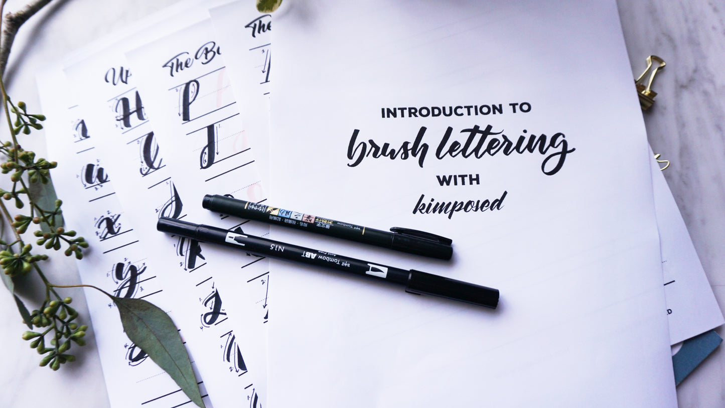 Intro to Brush Lettering Workbook 1.0
