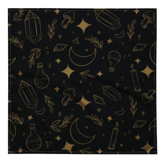 Black Witchy Things Bandana