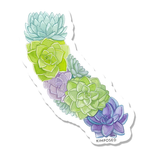 California Succulent Sticker