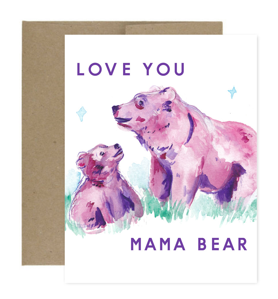 Love You Mama Bear Greeting Card