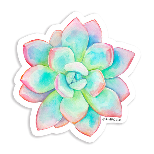 Pastel Succulent Sticker