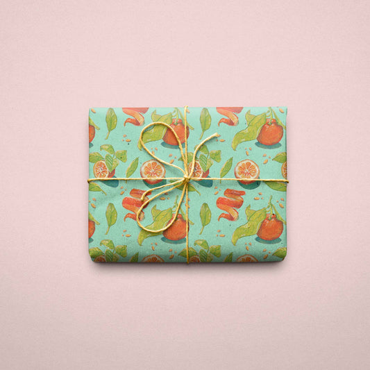 Orange Cuties Wrapping Paper Sheets