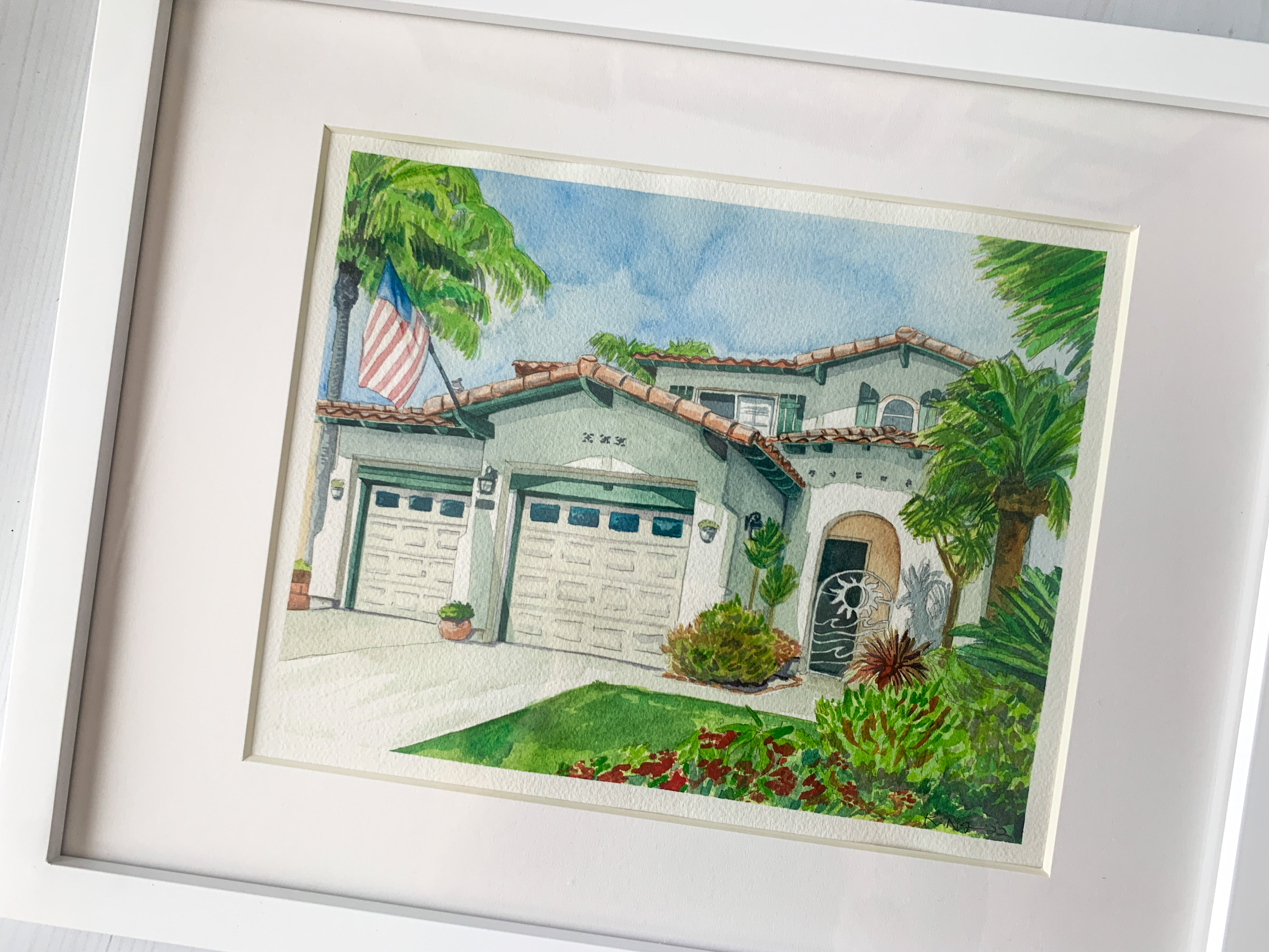 Real Watercolor House Painting, From Photo, Hand order Painted