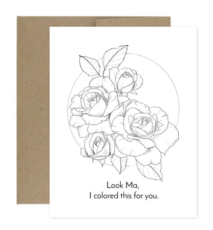 Look Ma Roses Greeting Card