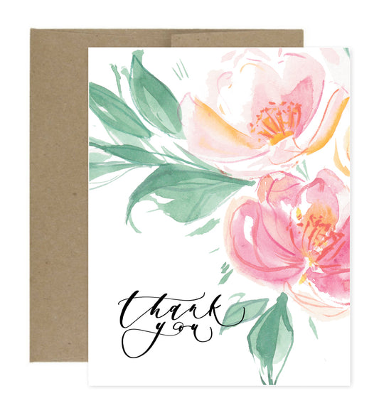 Thank You Floral Greeting Card
